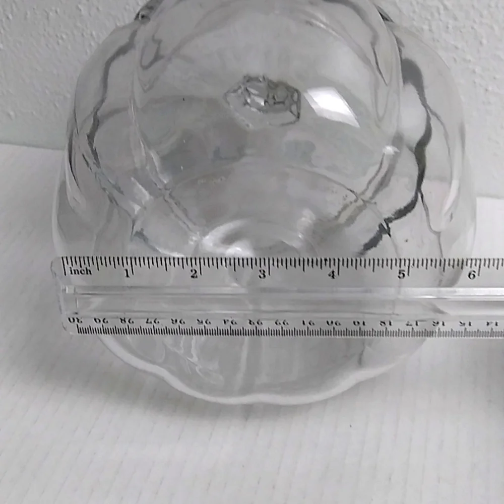 Anchor Glass Pumpkin Candy Jar Clear Glass Holiday Party